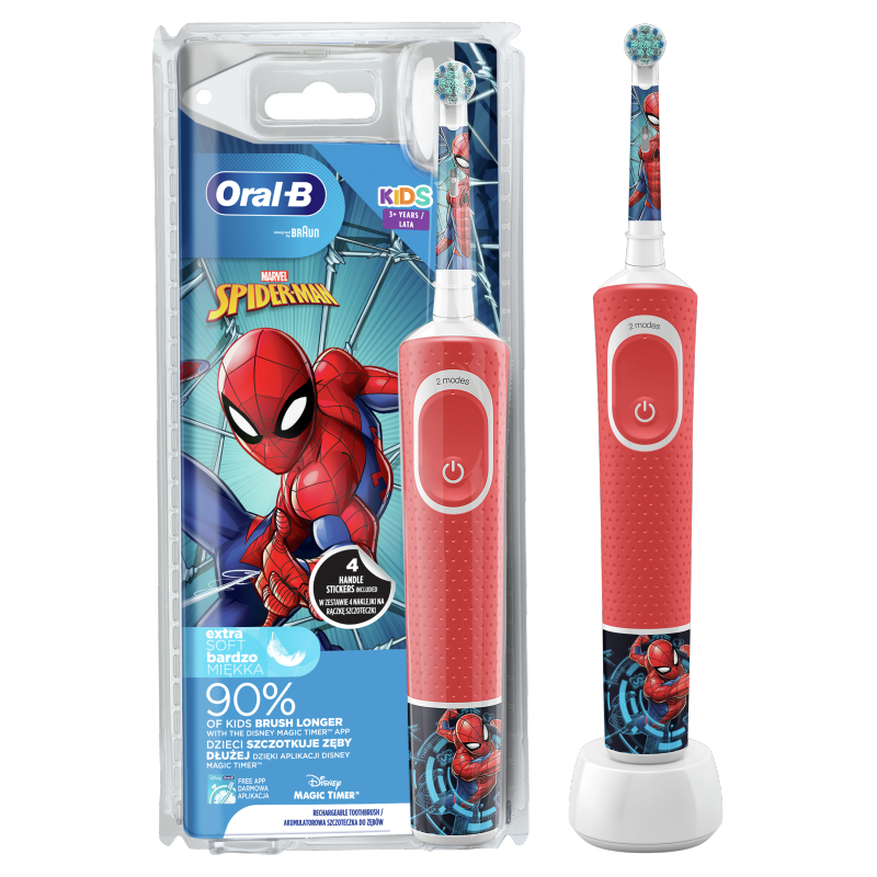 ORAL-B Kids Szczoteczka elektryczna z postaciami z filmu „Spiderman”