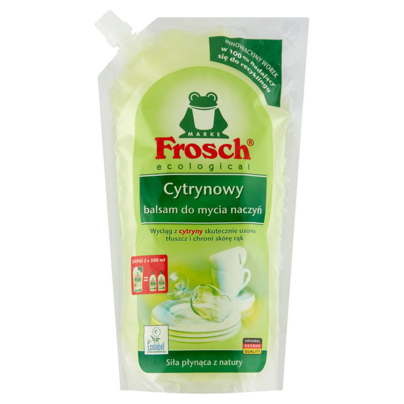 FROSCH Cytrynowy balsam do mycia naczyń - worek