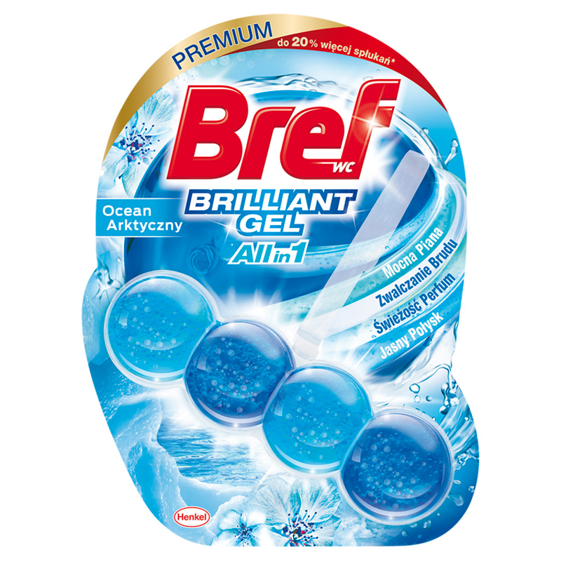 BREF Brilliant Gel Zawieszka myjąco-zapachowa do muszli WC ocean arktyczny
