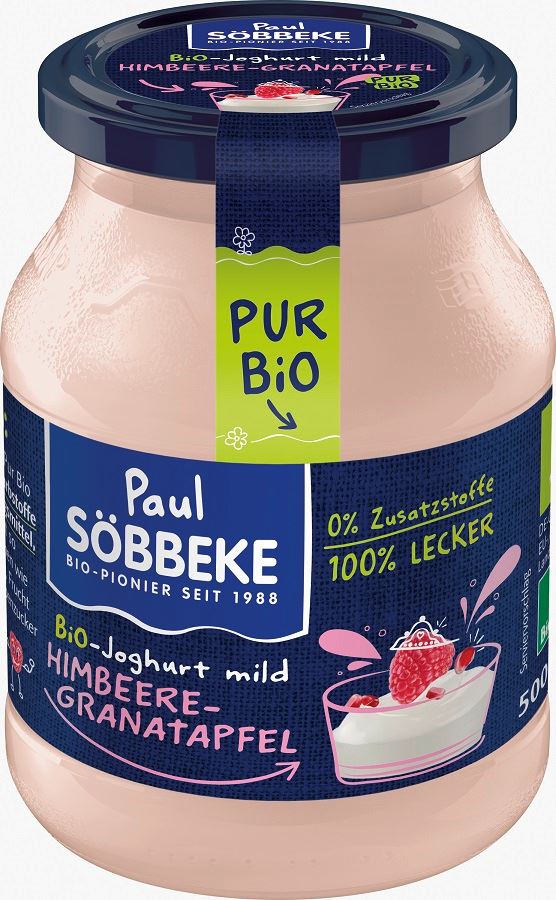 SOBBEKE Jogurt kremowy malina - granat BIO