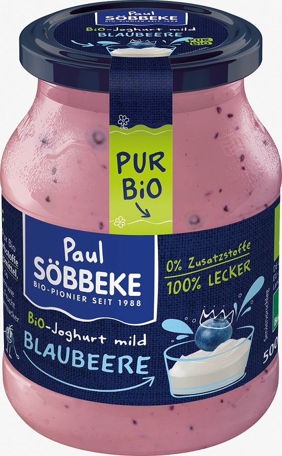 SOBBEKE Jogurt kremowy jagodowy BIO