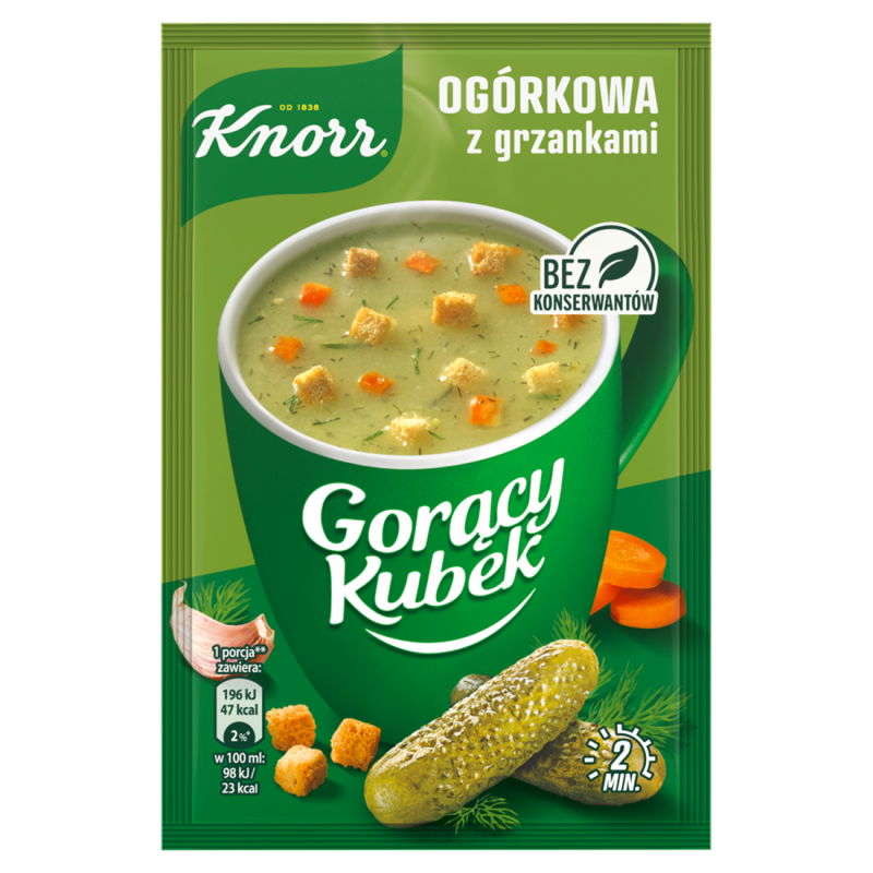 KNORR Gorący Kubek Ogórkowa z grzankami frisco.pl