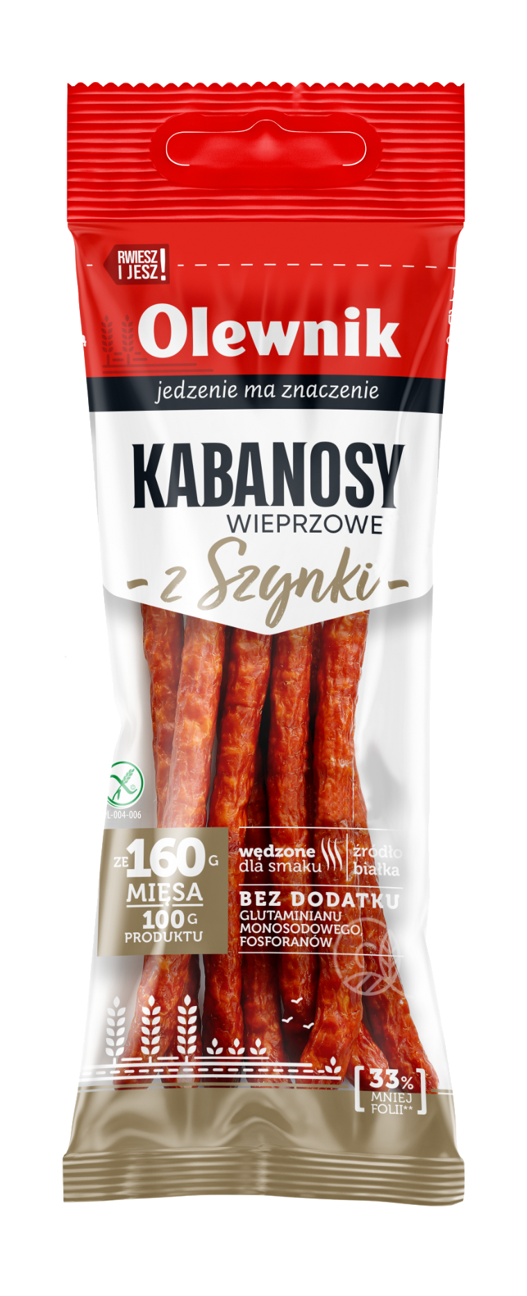 OLEWNIK Kabanosy wieprzowe bezglutenowe frisco.pl