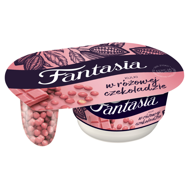 FANTASIA Jogurt kremowy kulki w różowej czekoladzie frisco.pl
