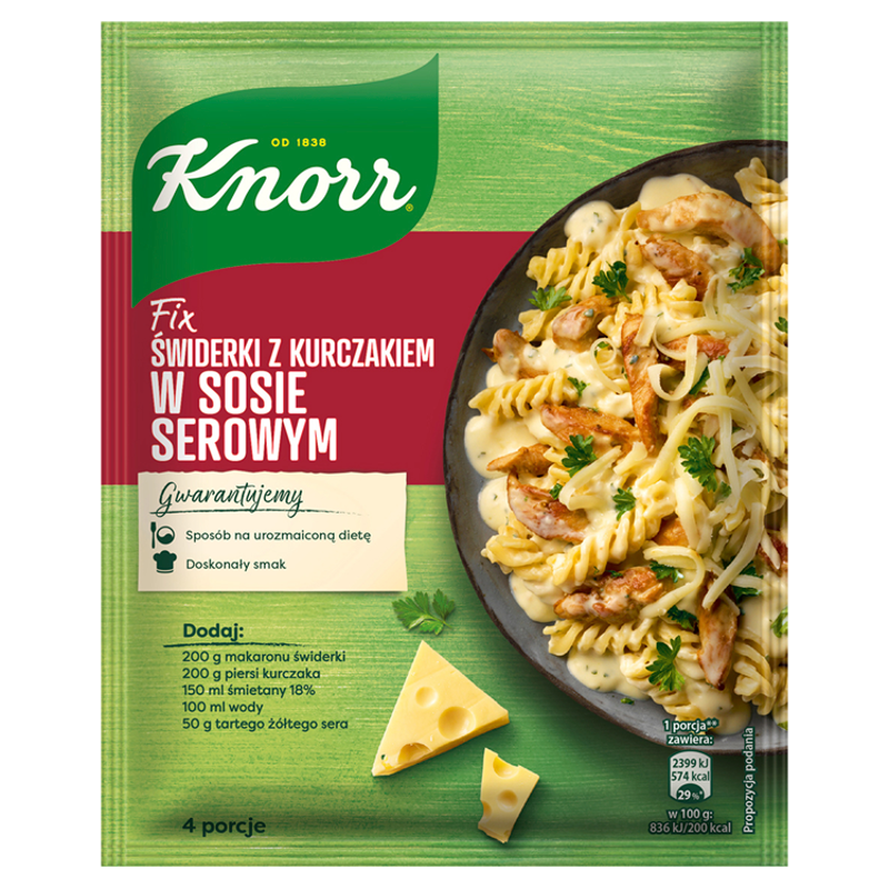 KNORR FIX Świderki z kurczakiem w sosie serowym 45 g frisco.pl