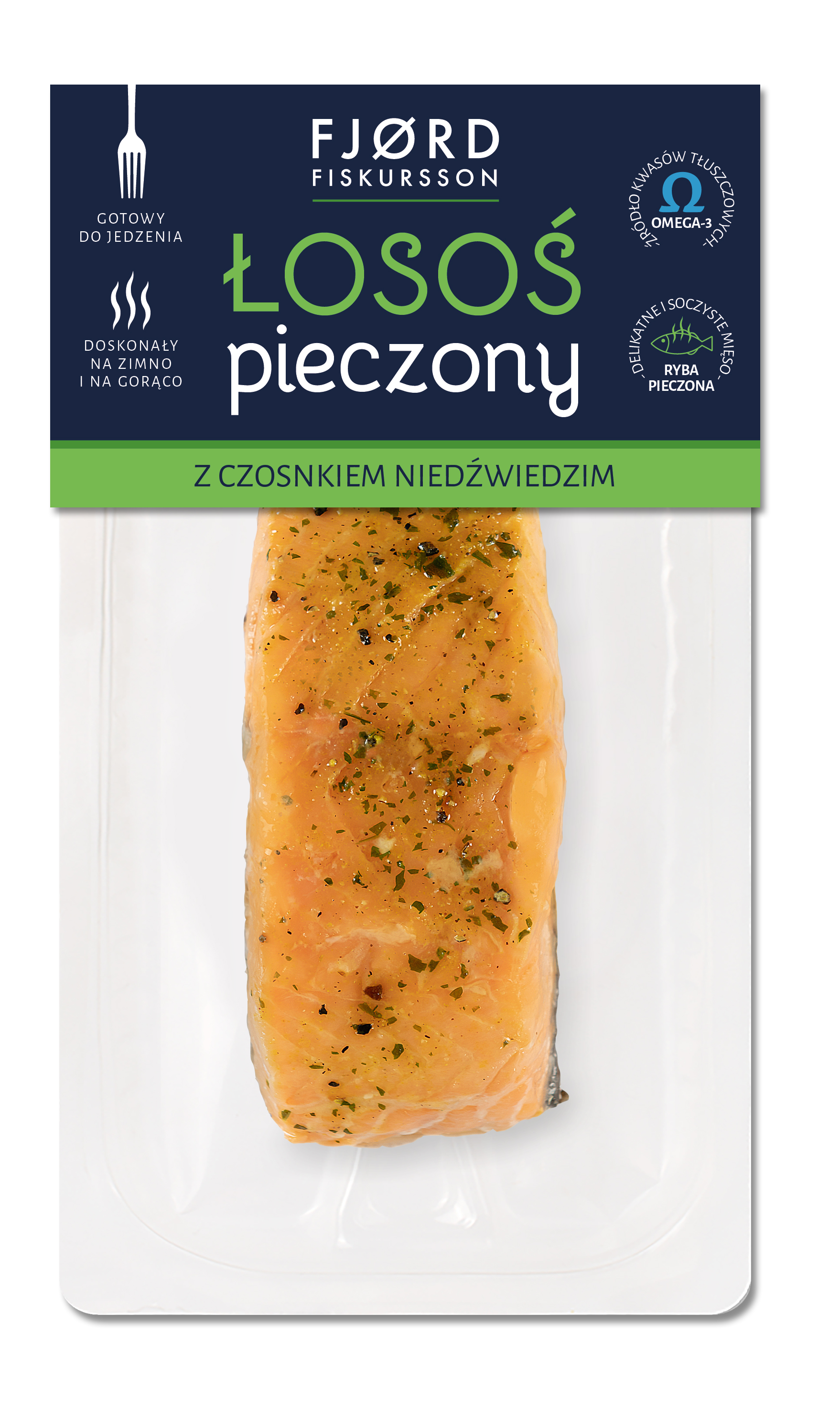 FJORD FISKURSSON Łosoś pieczony z czosnkiem niedźwiedzim (100g-150g)