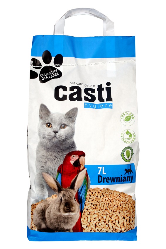 CASTI Żwirek Drewniany uniwersalny zapach naturalny