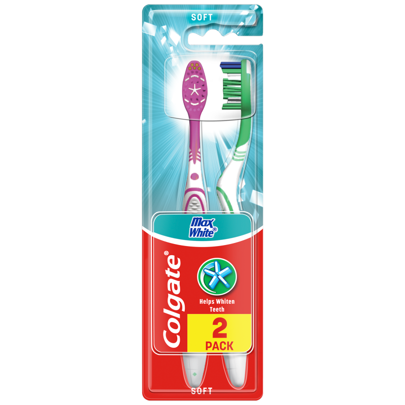 COLGATE Max White Szczoteczka do zębów miękka 2 szt frisco.pl
