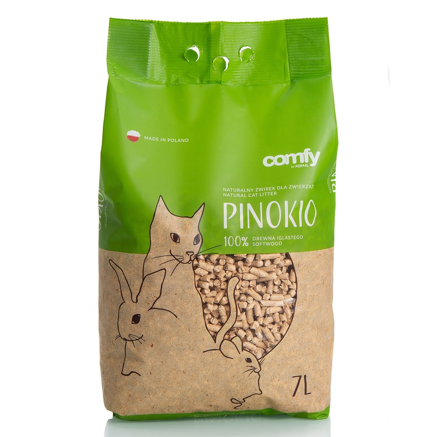 COMFY Pinokio Naturalny żwirek dla zwierząt - drewniany