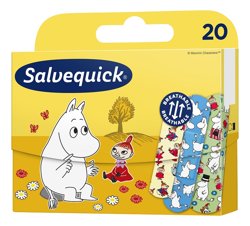 SALVEQUICK Plastry opatrunkowe dla dzieci Moominki 20 szt. frisco.pl