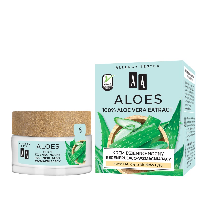 AA Aloes 100% aloe vera extract krem dzienno-nocny regenerująco-wzmacniający frisco.pl