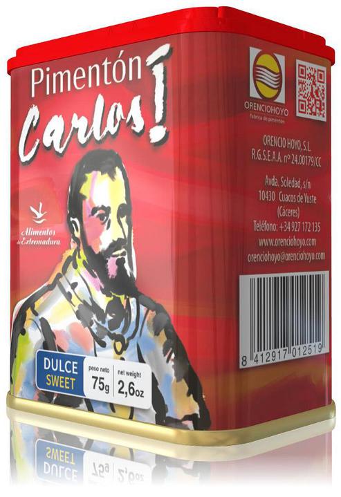 CARLOS I Papryka wędzona mielona słodka