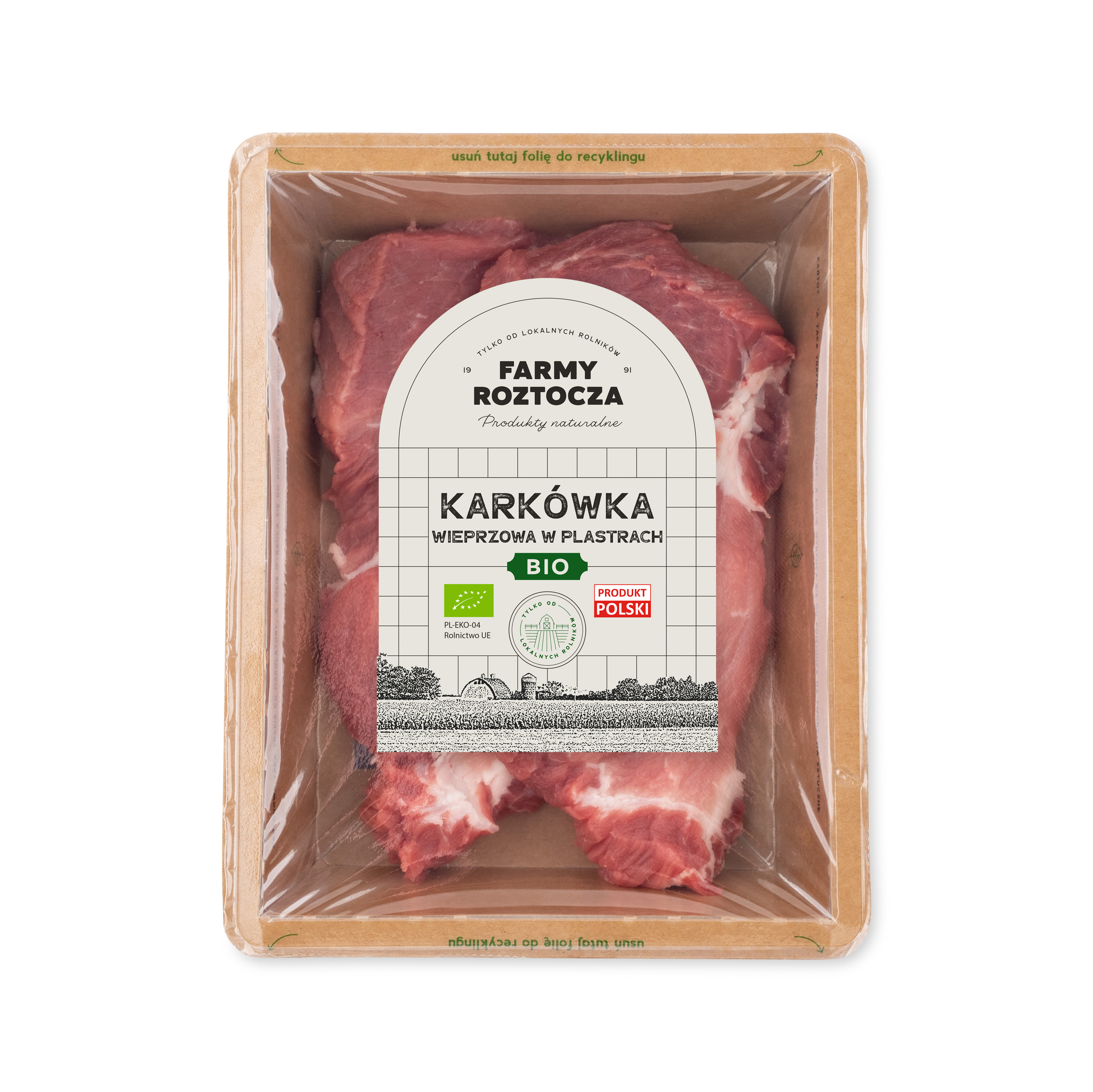 FARMY ROZTOCZA Karkówka wieprzowa w plastrach BIO