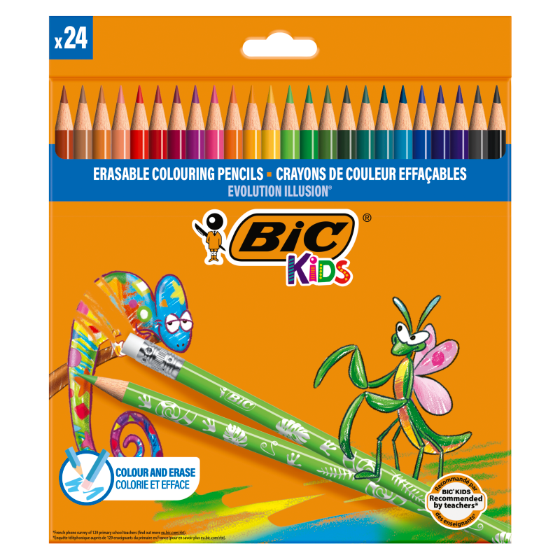 BIC Kids Evolution Illusion Kredki ołówkowe Pudełko 24szt