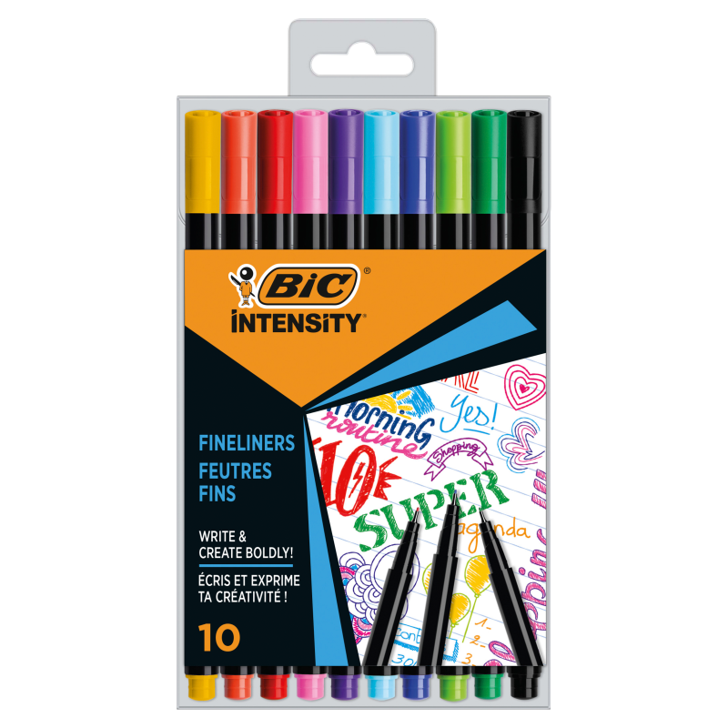 BIC Intensity Fine Cienkopis mix kolorów Etui 10szt
