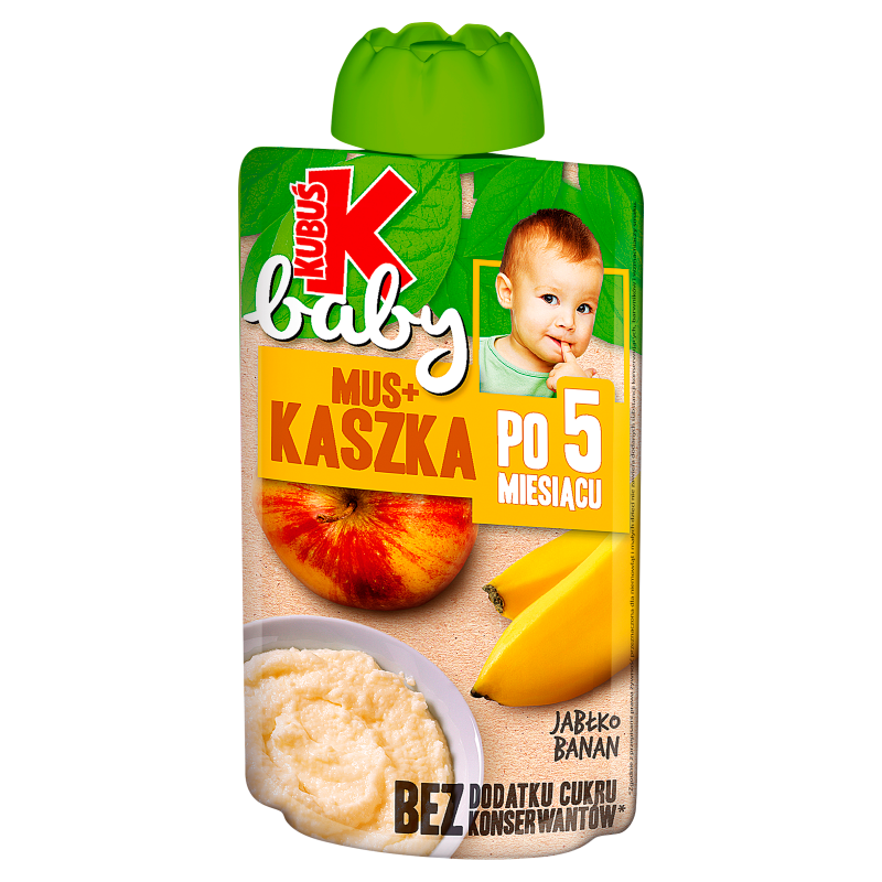 KUBUŚ Baby Mus + Kaszka jabłko banan po 5 miesiącu