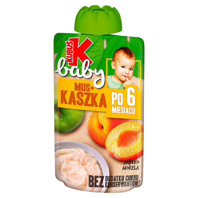 KUBUŚ Baby Mus + Kaszka jabłko morela po 5 miesiącu frisco.pl