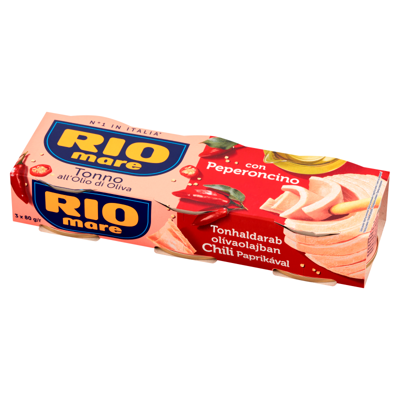 RIO MARE Tuńczyk w oliwie z oliwek z papryką chilli 3x80g