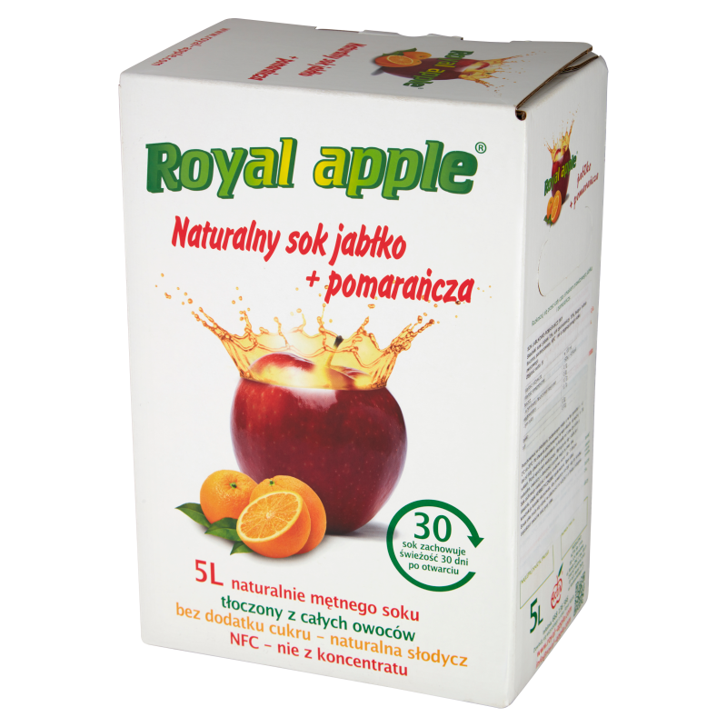 ROYAL APPLE Sok jabłko - pomarańcza w kartonie tłoczony
