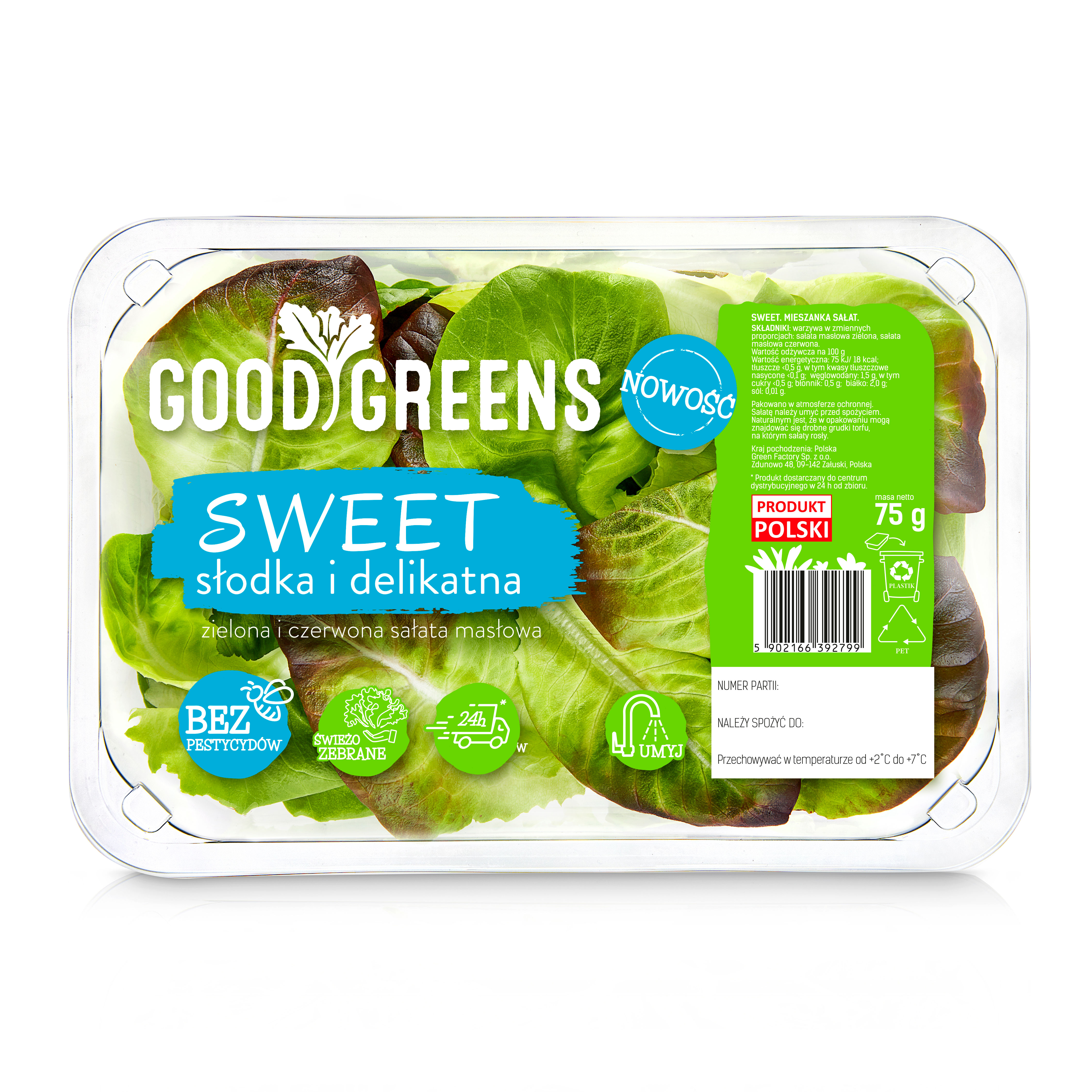 GOOD GREENS Mix sałat masłowych sweet