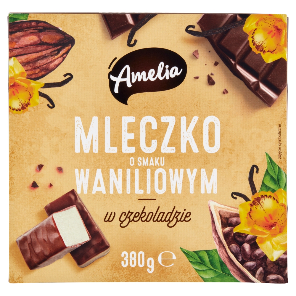 AMELIA Mleczko o smaku waniliowym w czekoladzie