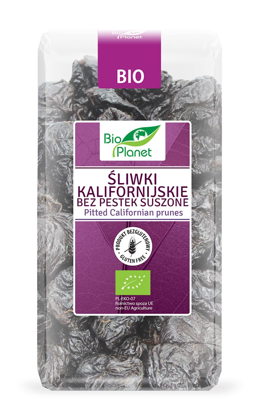 BIO PLANET Śliwki kalifornijskie bez pestek BIO (suszone) bezglutenowe