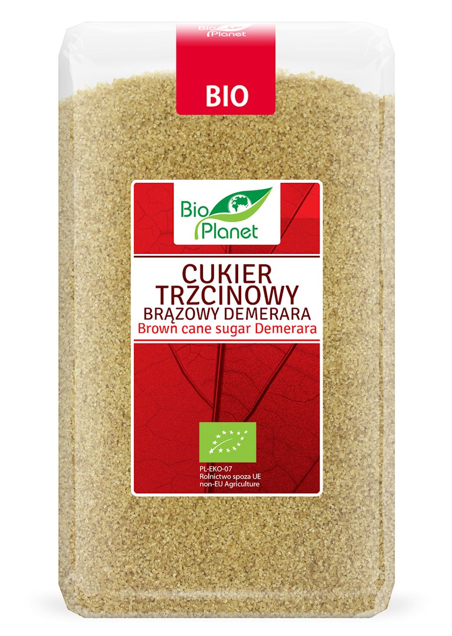 BIO PLANET Cukier trzcinowy (brązowy Demerara) BIO