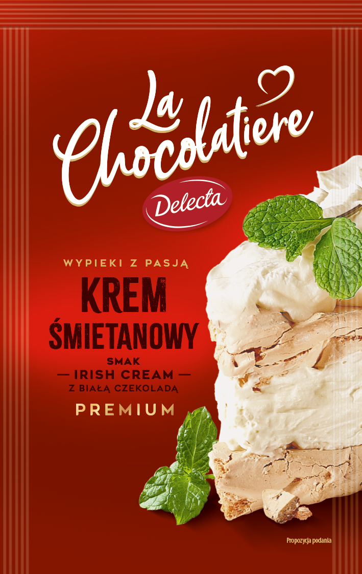 DELECTA La Chocolatiere Krem śmietanowy o smaku irish cream z białą czekoladą