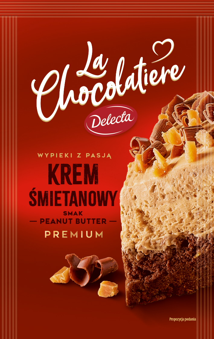 DELECTA La Chocolatiere Krem śmietanowy o smaku peanut butter z białą czekoladą