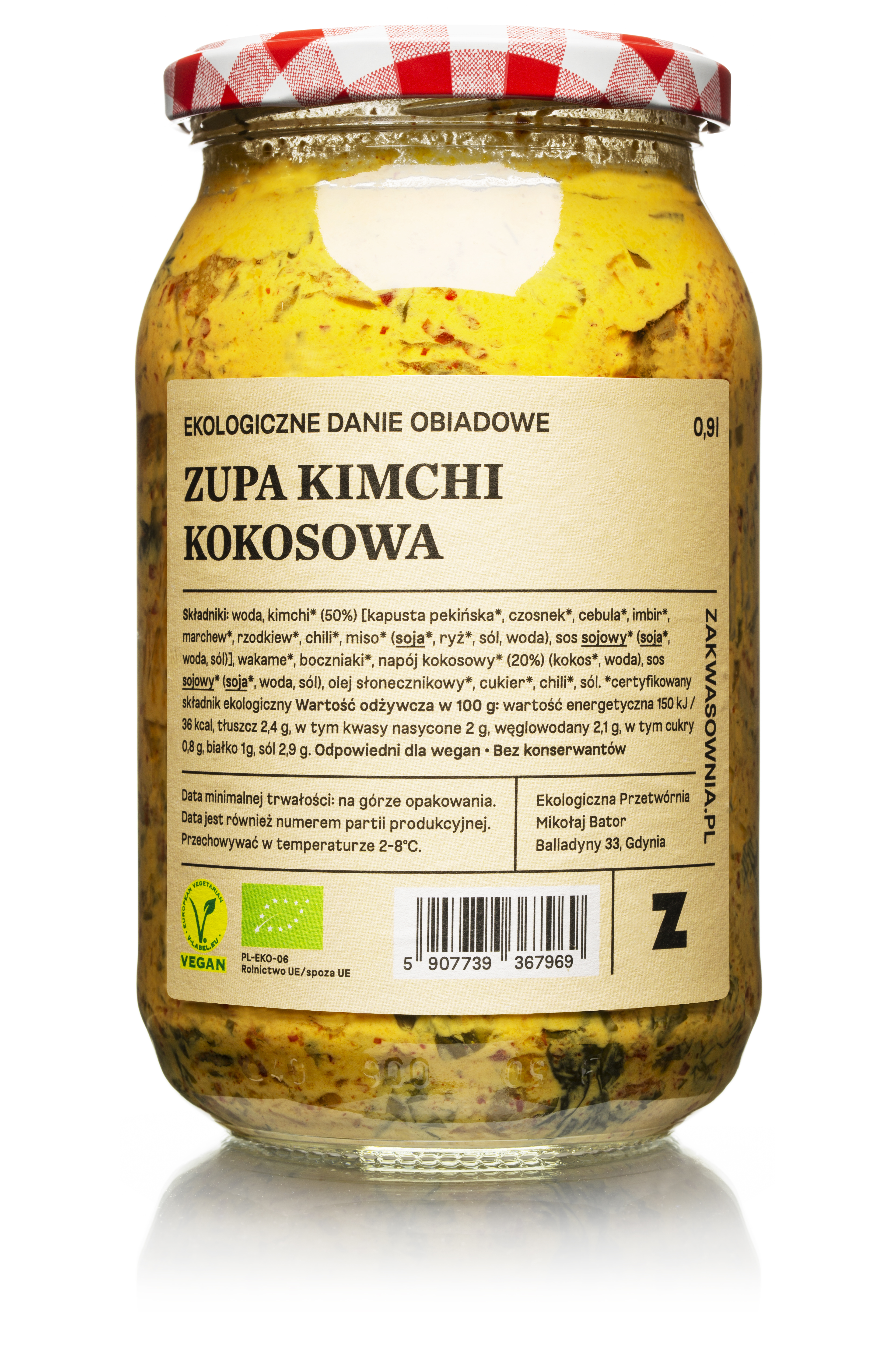 ZAKWASOWNIA Zupa kimchi kokosowa BIO