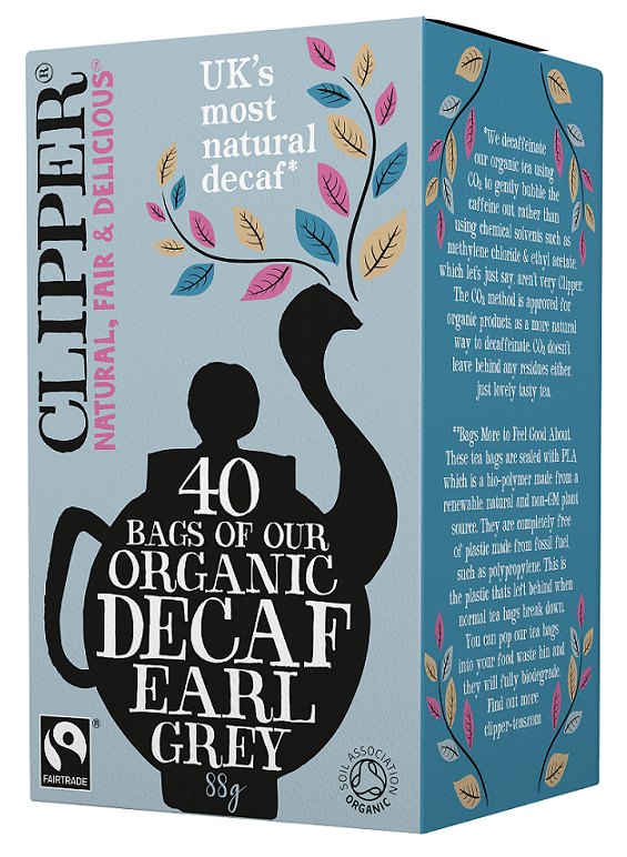 CLIPPER Herbata Earl Grey bezkofeinowa BIO (40 torebek)