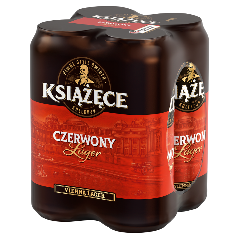 KSIĄŻĘCE Czerwony Lager Piwo 4x500 (puszka)