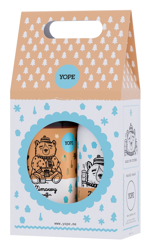 YOPE Zestaw Dwupak Zimowy Muffin mydło + balsam