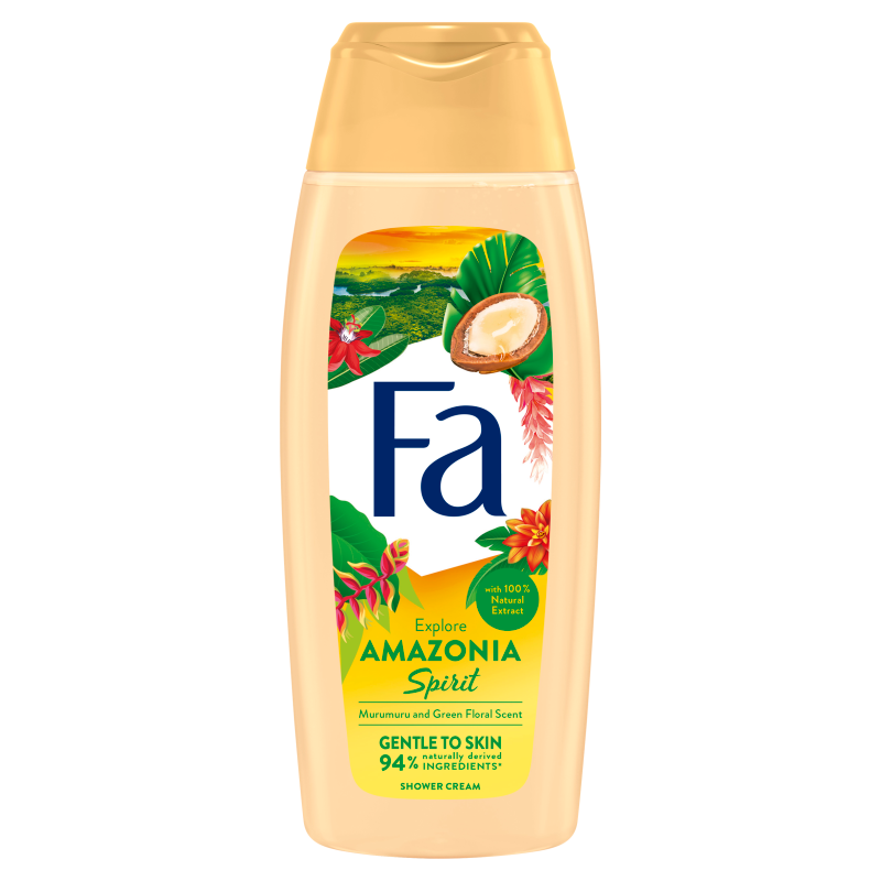 FA Amazonia Spirit kremowy żel pod prysznic o zapachu kwiatu i masła muru muru frisco.pl