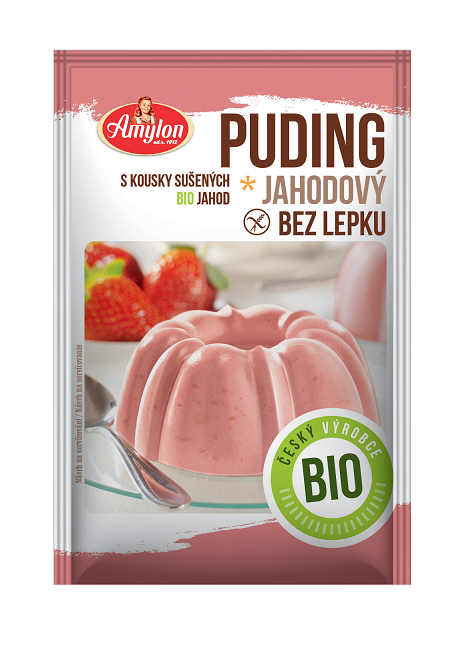 AMYLON Budyń truskawkowy bezglutenowy BIO