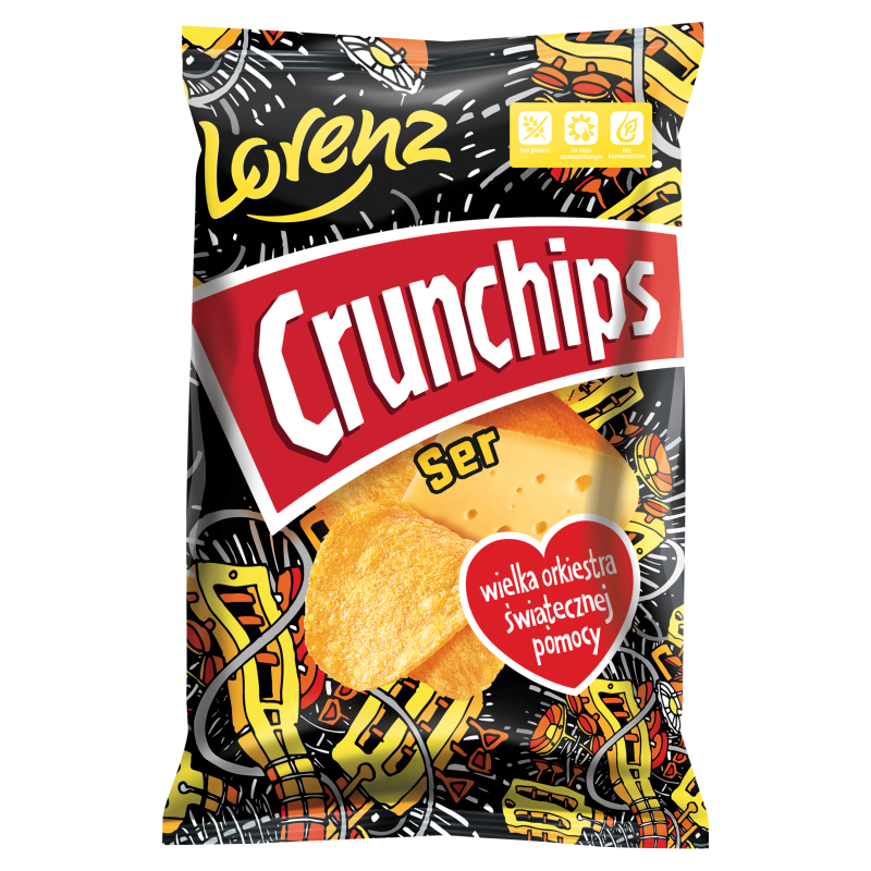 CRUNCHIPS Chipsy ziemniaczane o smaku serowym