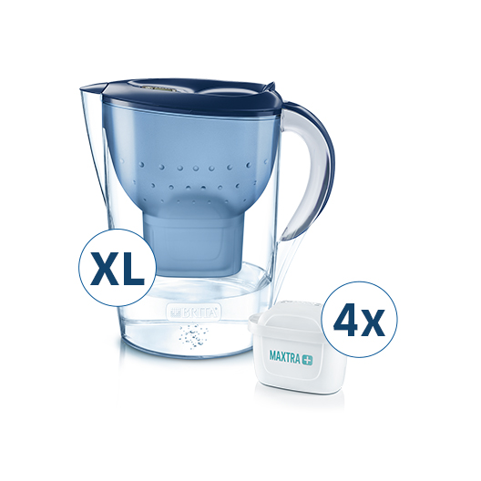 BRITA Dzbanek Filtrujący Brita Marella XL niebieska +4 wkłady Maxtra Pure