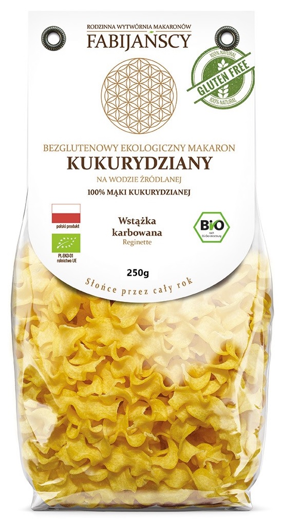 FABIJAŃSCY Makaron kukurydziany wstążka karbowana bezglutenowa BIO