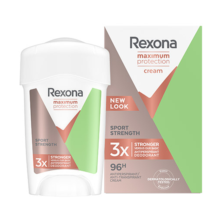 REXONA Bloker potu w kremowym sztyfcie dla kobiet Maximum Protection Sport Strenght