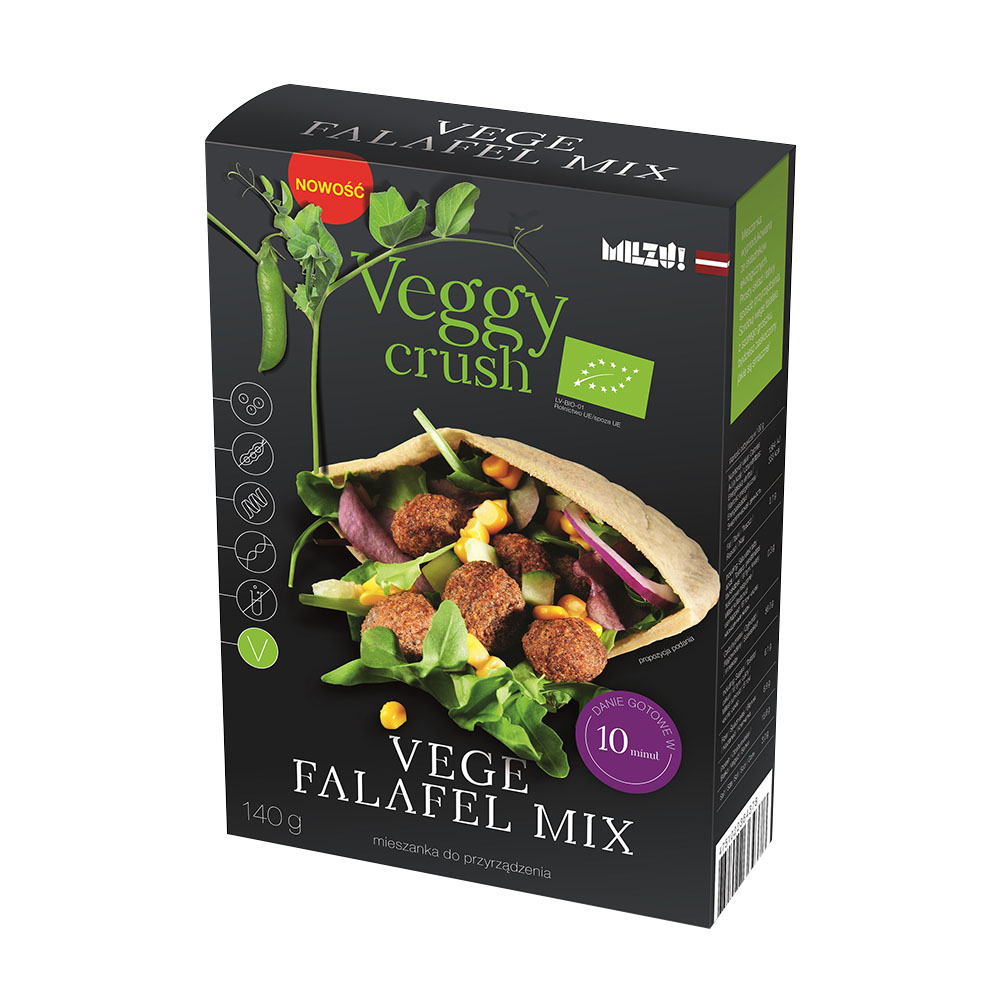 MILZU Veggy Crush Mieszanka do przyrządzenia Vege Falafel BIO