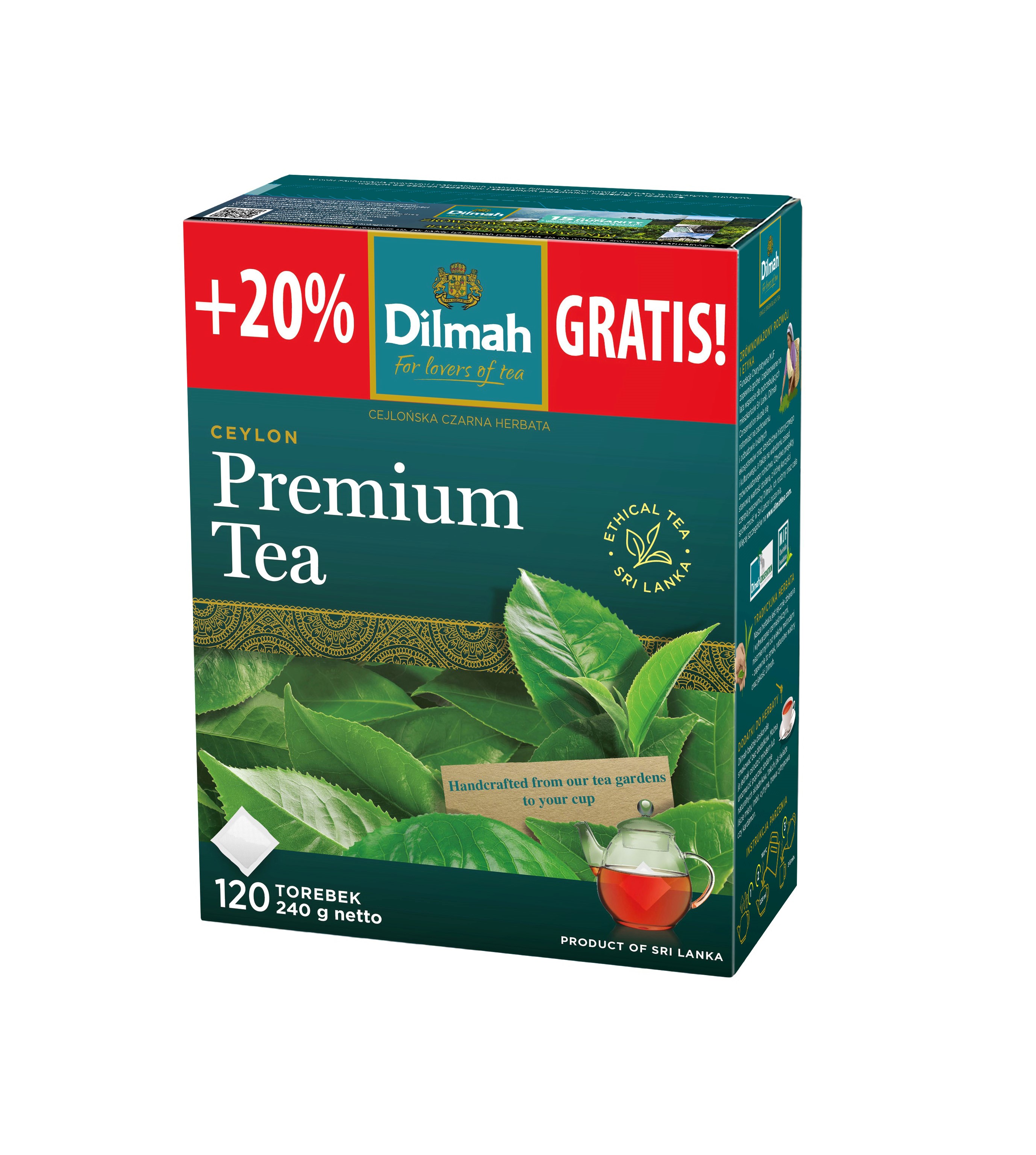 DILMAH Ceylon Premium herbata czarna (120 torebek)