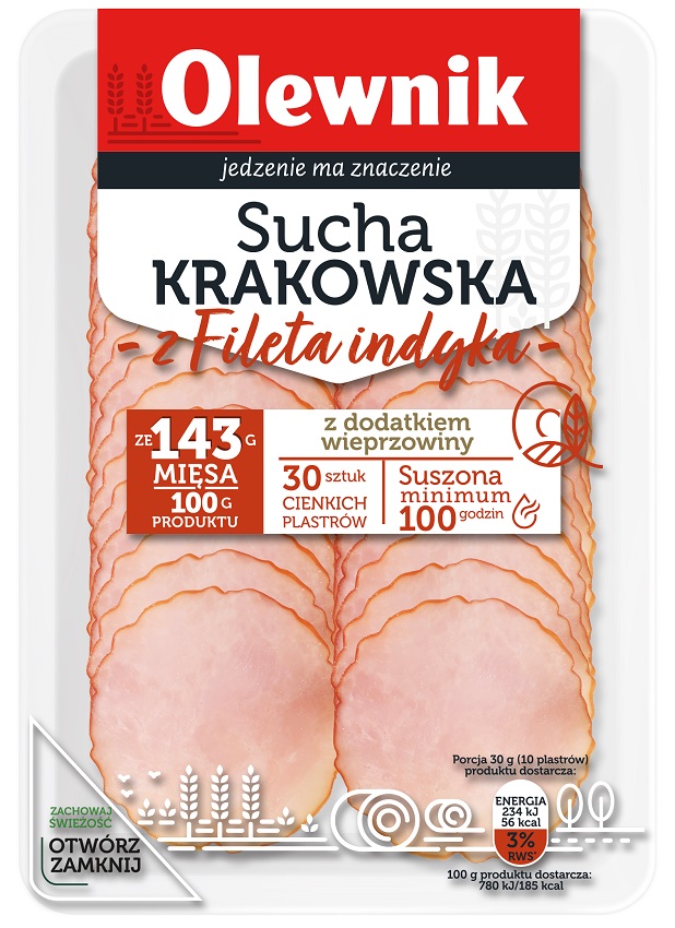 OLEWNIK Sucha krakowska z fileta indyka - plastry
