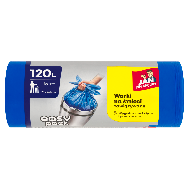JAN NIEZBĘDNY Easy-Pack Worki na śmieci 120l 15 szt.