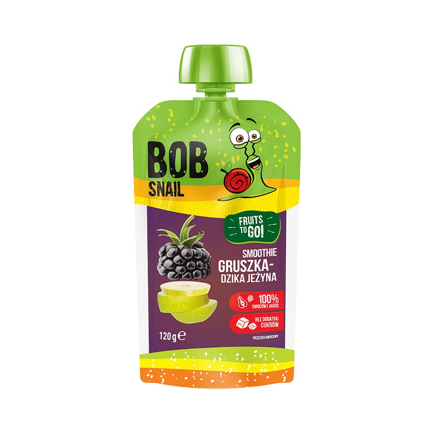 BOBSNAIL Smoothie gruszkowo-jeżynowe bez dodatku cukru
