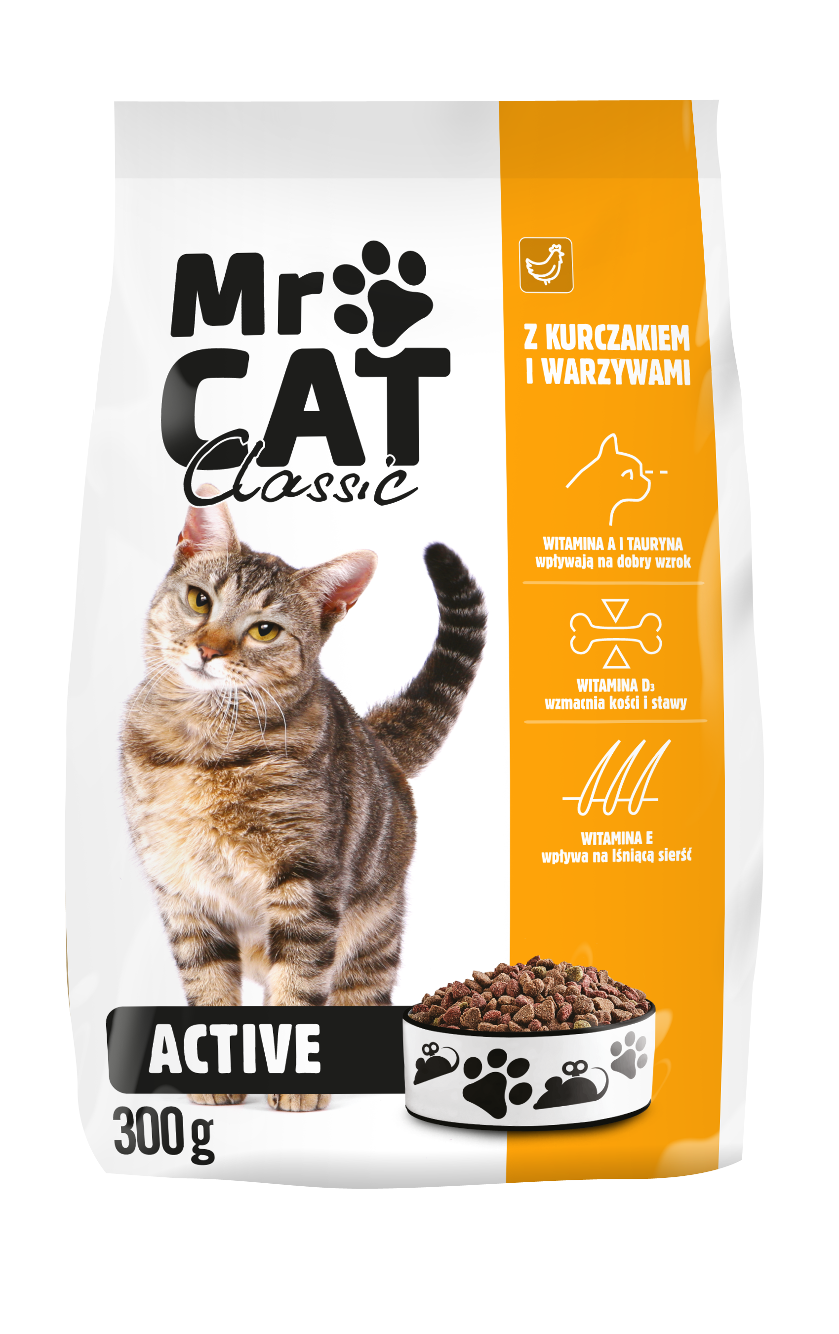 MR CAT Sucha karma dla kotów z kurczakiem i warzywami