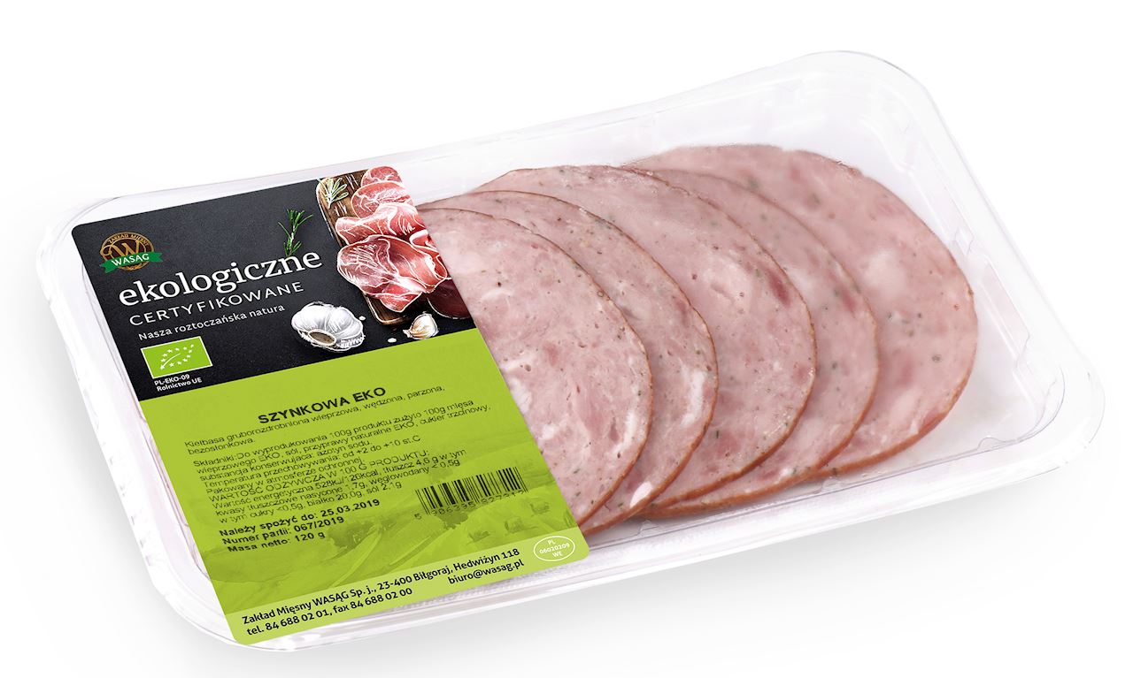 WASĄG Kiełbasa szynkowa plastry BIO