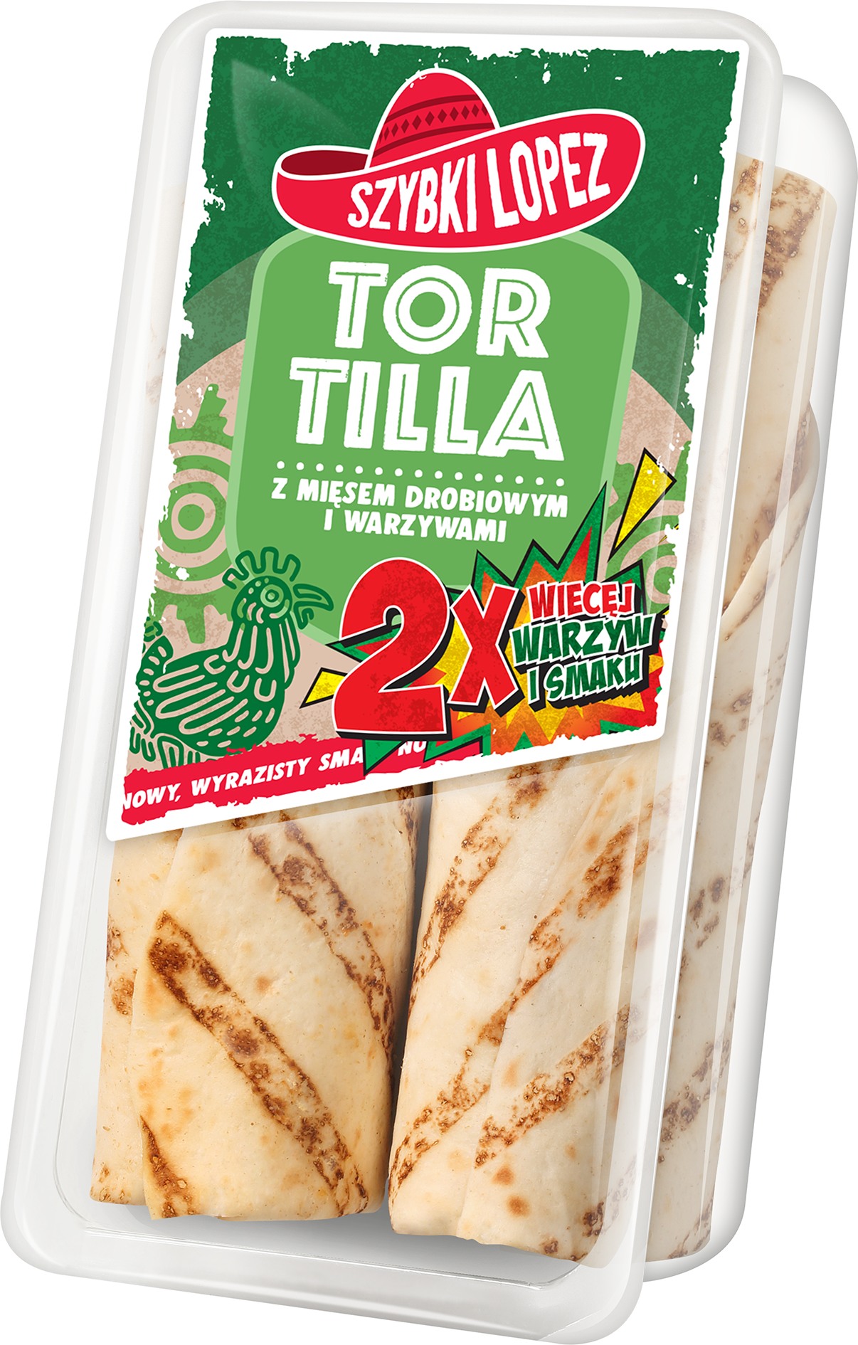 SMAKMAK Tortilla z mięsem drobiowym i warzywami