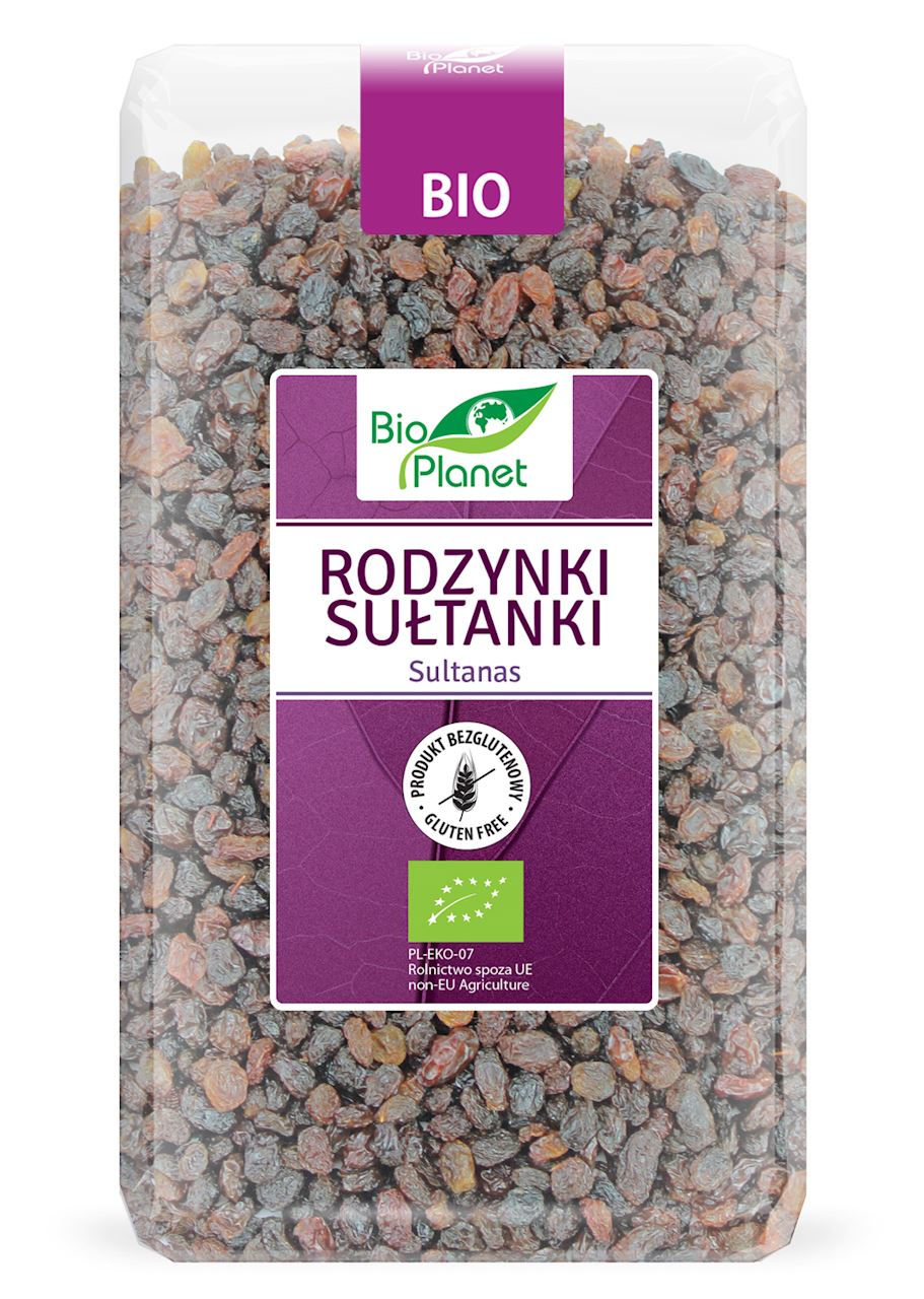 BIO PLANET Rodzynki sułtanki bezglutenowe BIO