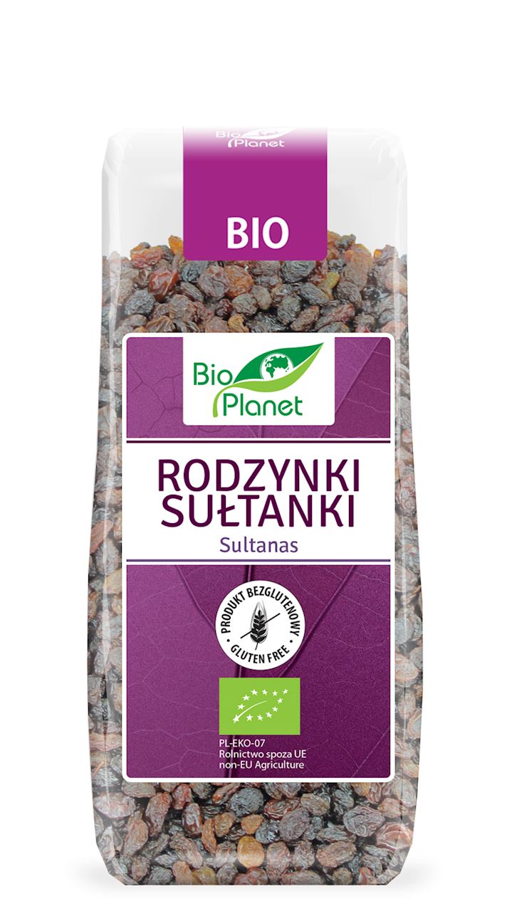 BIO PLANET Rodzynki sułtanki bezglutenowe BIO