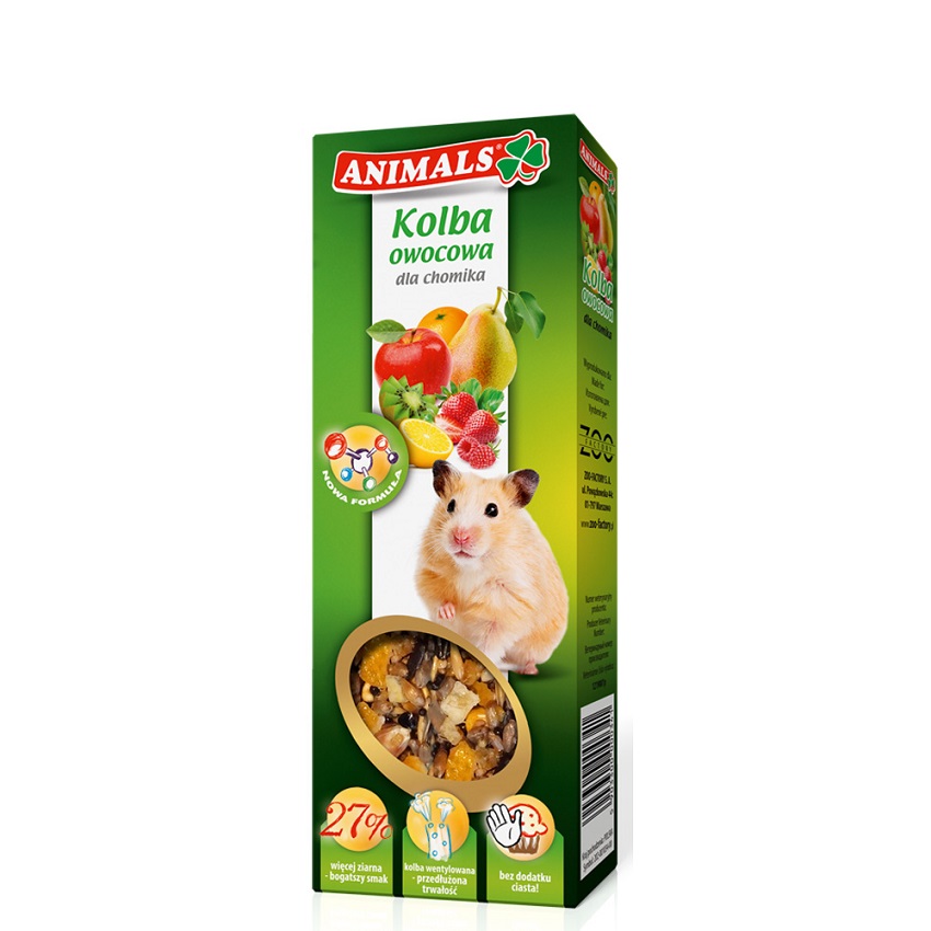 ANIMALS Kolba owocowa dla chomika 2 szt.